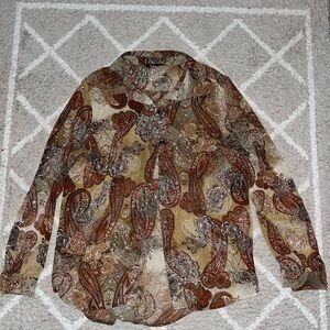 Vintage Paisley Long Sleeve Shirt